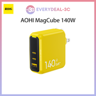 AOHI MagCube 140W ที่ชาร์จ USB C PD3.1 GaN โทรศัพท์ความเร็วสูง Type-C อะแดปเตอร์สำหรับ Macbook iPhone 14 Pro Max 13 Series และอีกมากมาย