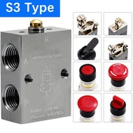 S3B/C/D/Y/R/S3L/V/S3PL/PP/PF/PM/HS-M5/06/08 Roller type Mechanical valve switch Pneumatic 3/2 Way Co
