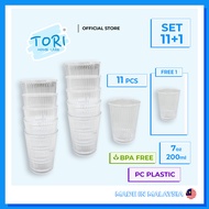 TORI HOME CARE™ PC Plastik Cawan Minum 7oz 200ml  Plastic Mug Cup BPA FREE Plastic Drink Cup Tumbler