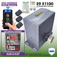WIFI 4CH 433MHZ E9 E1100 METAL GEAR SLIDING AUTOGATE DC MOTOR SYSTEM  (WITHOUT GEAR RACK)