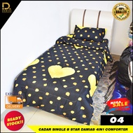 Cadar Single Bujang 8 STAR Set 5 in 1 With Comforter Limited Edition Exclusive Premium Set Bilik Buj
