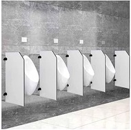 Urinal Screen Toilet Partition, Wall-Mounted Men's Urinal Privacy Screen, for Schools Kindergartens Shopping Malls Public Places (Color : Gray, Size : 15.7x35.4in)