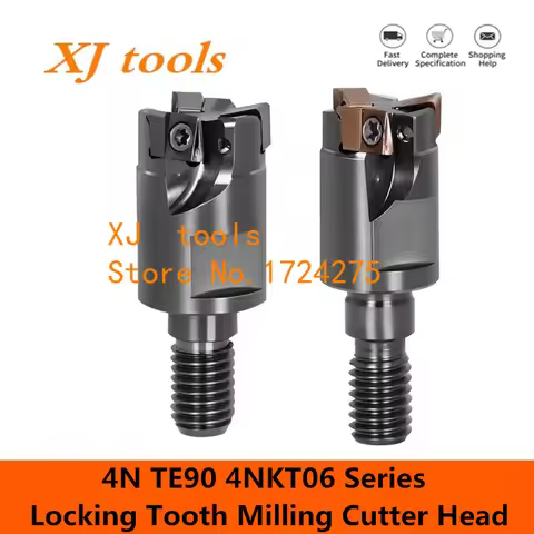 4N TE90 Series 16-33mm Fast Feed Locking Tooth Type Milling Cutter Head Seismic Resistant Milling Cu