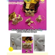 Ready Stock Indian Party Wear Jhumka / Bollywood Designer Earrings /Oxidized Pearl Work Indian Earri