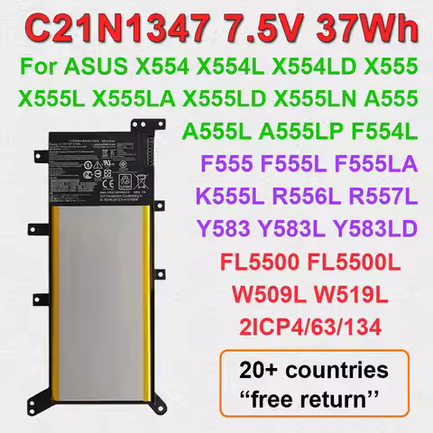 For ASUS X554 X554L X555 X555L X555LA X555LD F554L F555L K555L A555L R556L Y583L W509L W519L Laptop 