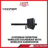 HYPERBAR 505BTRW WIRELESS SOUNDBAR WITH WIRELESS  SUBWOOFER KARAOKE SYSTEM BUIL IN MIC JACK