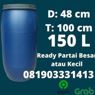 DISKON DRUM AIR PLASTIK 150 LITER BESAR TEMPAT SAMPAH EMBER BASKOM