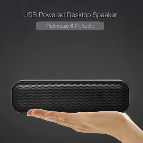 USB Powered Soundbar Mini Speakers USB Powered Soundbar Desktop Speaker Wired Computer Sound Box for