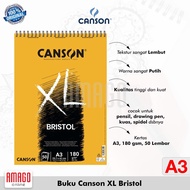 CANSON XL Bristol Picture Book - 50 Sheets 180 gsm A3 - 29.7 X 42 cm - 31078A022
