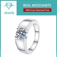Real Moissanite Ring,925 Sterling Silver Couple Engagement Ring,1/2ct Moissanite,For Women And Men,J