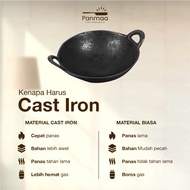 NEWEST Pre-Seasoned Cast Steel Wok 7 (17cm) Thick Non-Stick Cast Iron Wok/ Cast Iron Wok/ /