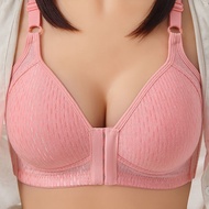 Front Closure Push Up Bra Cotton Thin Sponge Cup B/C Size#36 - #44 Gather Brassiere Breathable Nursi