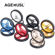 【In stock】Aceoffix Bike Ezwheel Easy Wheels Easywheels 80mm Rollers Use For Brompton Pikes Crius Camp Royale Folding Bicycle 21CH