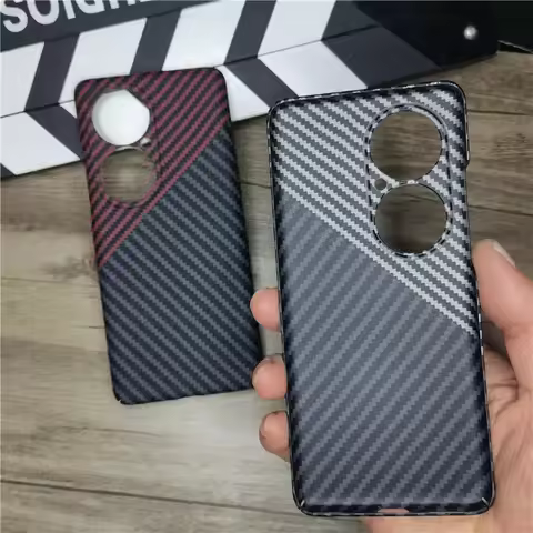 Full Cover Shell For Huawei P50 P40 P30 Pro Hard carbon fibre Slim Protective Back Cover For Huawei 