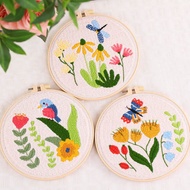 [HEPU] Punch Needle Embroidery Starter Kits Punch Needle Tool Threader Fabric Embroidery Hoop Yarn R