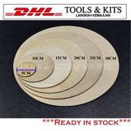 3mm Thick Plywood Board Circular Size Diameter 5cm/10cm/15cm/20cm/25cm/30cm [Papan nipis Bentuk Bula