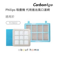 CarbonAge - Philips 吸塵機 代用濾網 濾芯 (Philips EasyPro FC5822 適用) [D07]