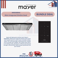 BUNDLE - MAYER 30cm 2 zone Domino Induction Hob + 60cm Integrated Slimline Hood Cooking Package MMIH30CS + MMSI600HS