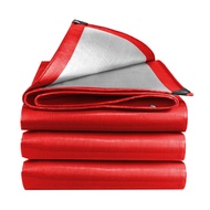 ซื้อ 1 แถม 1 ผ้าใบกันน้ำ ผ้าใบ PE ผ้าใบกันแดดฝน สีแดง มีตาไก่ ขนาด 4x6 4x8 5x6 5x8 6x8 6x10 8x10 10x