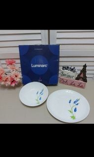 全新 超美 法國 Luminarc 樂美雅 薰衣草 三盤組 盤子組 盤子大盤2 深盤1