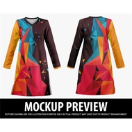 （XS-8XL）Baju Muslimah Labuh Couple Set BLVCKROSE APPAREL Baju Jersey Muslimah Murah Custom Name Pere