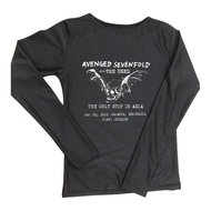 Avenged Sevenfold Band & The Used Tour A7X BAND Long Sleeve T-Shirt Black Longsleeve 100% Cotton Com