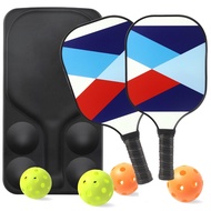 INT2 2024 Pickleball Paddles, USAPA Approved Carbon Fiber Pickleball Set of 2 Rackets & 4 Pickle Bal
