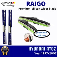 GERMANYRAIGO Premium Silicone Wiper Blades - Hyundai Atos / Atoz (Year 2001 - 2008) (20"+16")