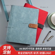 A4 Notebook Simple Soft Leather Thick Notes Life Page Clip Business Creative B5