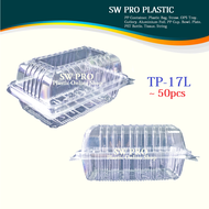 Toli TP-17L / OPS-C13 Disposal Clear Container with Lock / Bekas Makanan [ ±50pcs ]