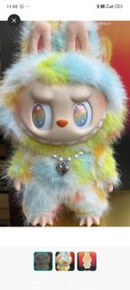 Labubu Rainbow 毛絨公仔連頸鏈