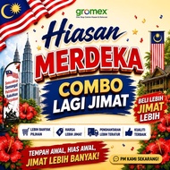 Set Hiasan Merdeka dekorasi Malaysia 3d standing backdrop standee flag Independence Merdeka lobi sek