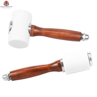 2Pcs Leather Carving Hammer Wood Handle Leathercraft Mallet Straight T Shape Leather Working Mallet 