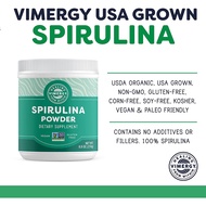 Vimergy Natural Spirulina Supplement Powder – Super Greens Powder – Nutrient Dense Blue-Green Algae Superfood for Smooth