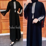 YM DeFashion Gamis ABAYA TURKEY Heidy bahan JETBLACK (1 dress tanpa Jilbab) / Pakaian Muslim ABAYA TURKEY / Dress Muslimah ABAYA TURKEY / Dress Maxi Emma ABAYA TURKEY / Gamis Modern ABAYA TURKEY / Gamis Syari