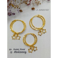 ANTING ANTING BULAT GANTUNG STAR EMAS 916《EARRINGS》