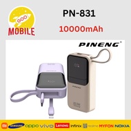 [3C CERTIFIED] Pineng PN-831 PD 10000mAh Power Bank Built-In Cable 22.5W Original Pineng - 1 YEAR WA