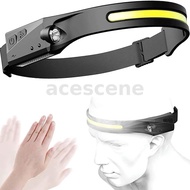 Bikight LX200 Wave Sensor 1200mAh 270° Wide Range 350LM 5 Lighting Modes LED Headlamp USB Rechargeab