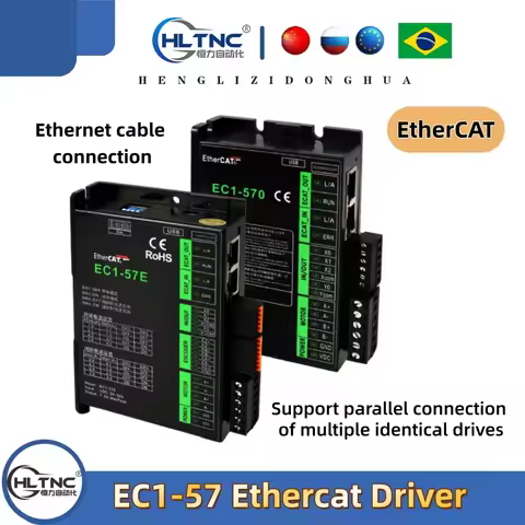EtherCAT Bus Stepper Motor Driver EC1-570 EC1-57E Open Loop/Closed Loop 0.4-7.0A Peak Current 20-50V