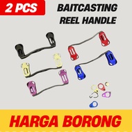 2pcs Borong Mesin Pegang BC Reel Carbon Handle Baitcasting Handle BC Grip Carbon Fiber Fishing Reel 