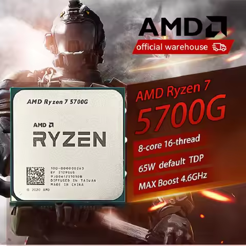 AMD RYZEN 7 5700G CPU 100% Brand New 5700G Processor Desktop PC Gamer 4.6GHz 8-Core 16-Thread Vega 8