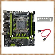 (NWAI) X79G Motherboard+ Cable+Bezel LGA2011 4XDDR3 RECC Slot M.2 NVME PCI-E X16 6XUSB2.0 SATA3.0 Se