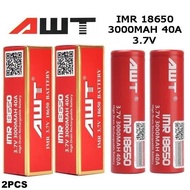 AWT 18650 rechargeable 3000mah 40A lithium battery With AWT C2 2 slots fast charger
