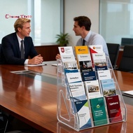 5-Tier Table Brochure Stand Clear Acrylic Flyer Stand for 1/3 A4 Size Literature Holder