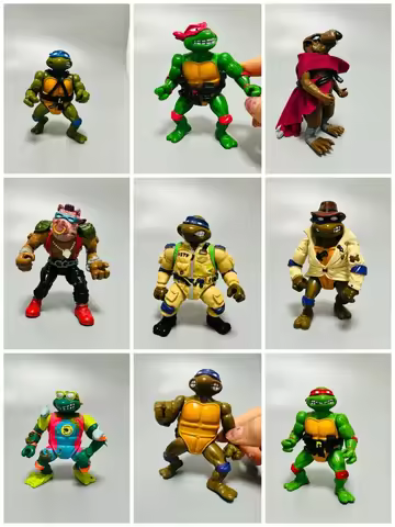 In Stock Original Playmates 80s And 90s Teenage Mutant Turtles Tmnt Action Figures Retro Collectible