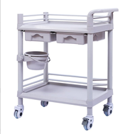 Rolling Utility Cart,Qiwey Medical Utility Cart with Drawers,3-Tier Esthetician Cart with Wheelsfor Beauty Salon SPA Commercial Hospital Office Lab Cart White