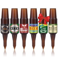 Golf Tees, 6Pack Beer Bottle Golf Tees, Durability and Recyclable Plastic Golf Tee, Funny Golf Gifts