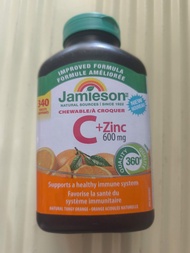 Jamieson 維他命C+鋅 600mg 咀嚼片340粒