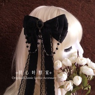 [Honey の Hair Accessories] Taiwan Shipment Original Gothic Gothic French Lace Tassel Bow Streamer Ha