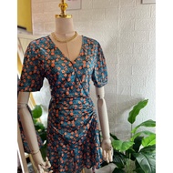 Floral Blue Drawstring Dress | Dress biru | FLOWER dress | Vintage vintage